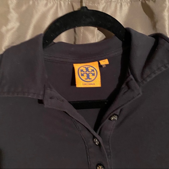 Tory Burch Black Lidia Short Sleeve Polo Shirt - Picture 5 of 11